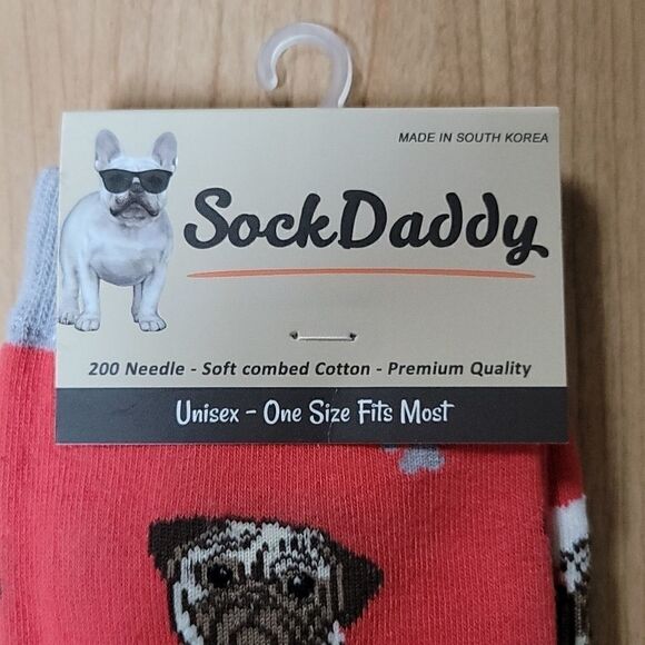 SOCK DADDY PUG CREW SOCKS -  NWT - Picture 2 of 4